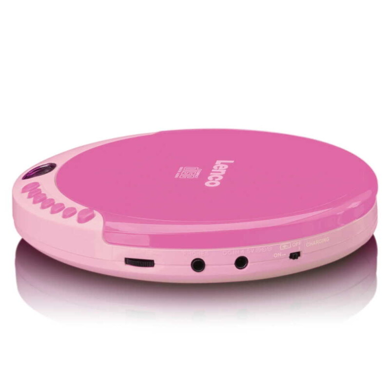 Lenco CD-011 Pink Φορητό CD player Discman μπαταρίας με ακουστικά Ροζ